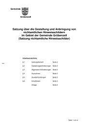 Satzung ueber die Gestaltung und Anbringung ... - Gröbenzell