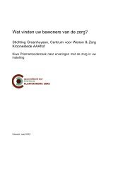 Cliëntwaarderingsonderzoek zelfstandig wonen - Stichting ...