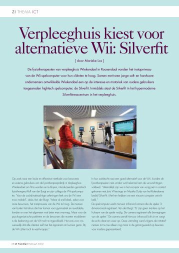 Verpleeghuis kiest voor alternatieve Wii: Silverfit