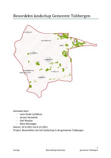 Beoordelen landschap Gemeente Tubbergen - Groen Kennisnet