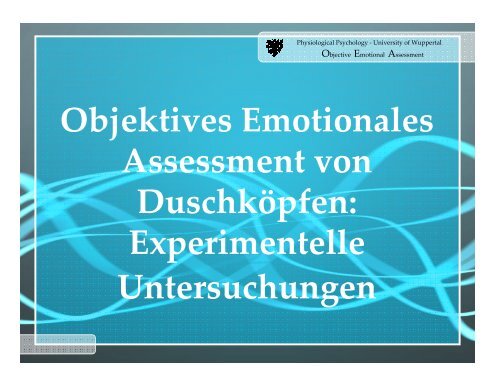 OBJEKTIVES EMOTIONALES ASSESSMENT - Grohe