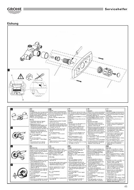 Thermoelemente - Grohmix Servicehelfer - Grohe