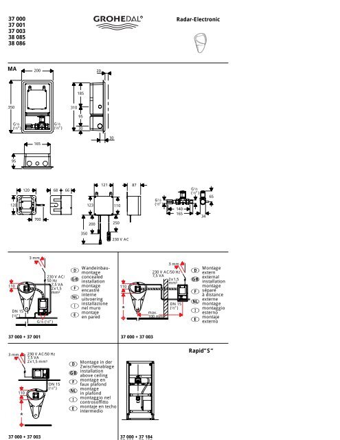 scarico grohe regolazione