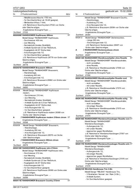 LB-HT07 GRO (Leistungsbeschreibung HT07 GRO)