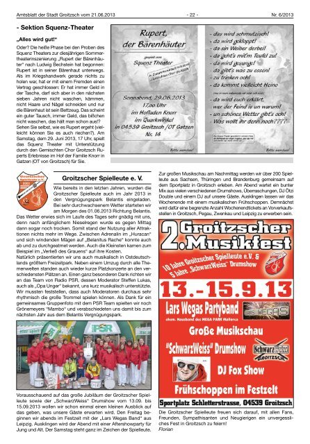 AMTSBLATT - Groitzsch