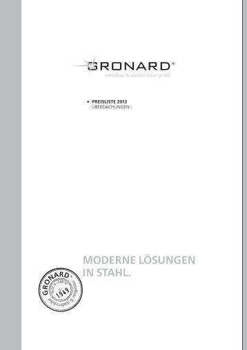 Preisliste Überdachungen - GRONARD ® Metallbau & Stadtmobiliar ...