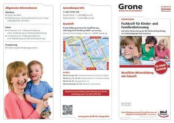 Fachkraft für Kinder- und Familienbetreuung - Stiftung Grone-Schule