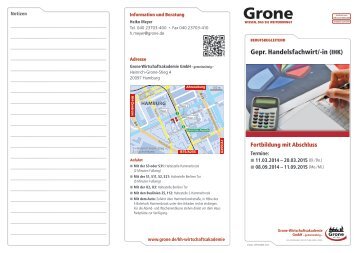 Gepr. Handelsfachwirt (IHK) - Stiftung Grone-Schule