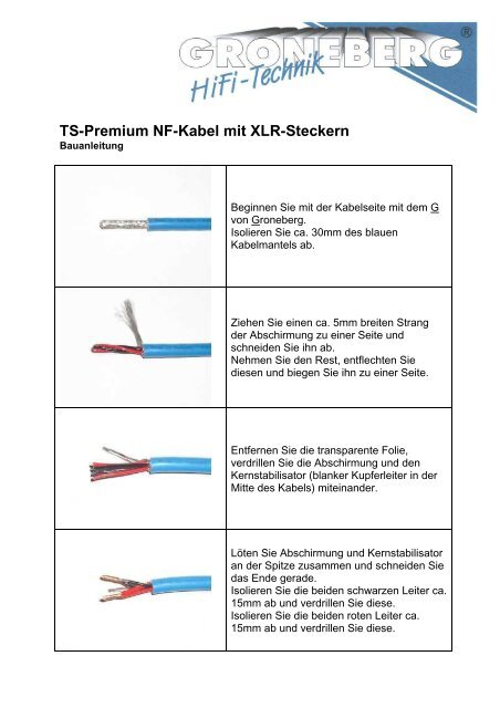 NF-Kabel mit Neutrik XLR-Steckern - GRONEBERG HiFi-Technik