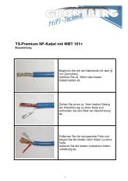 NF-Kabel mit WBT 101+ Steckern