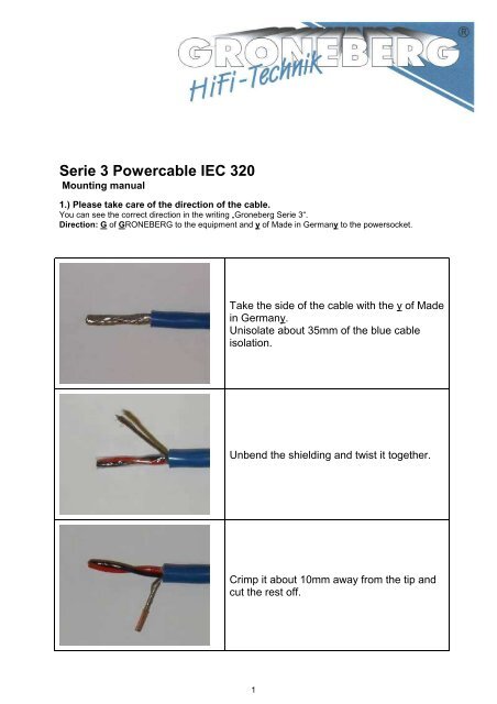 Power cables with female IEC 320 Connectors