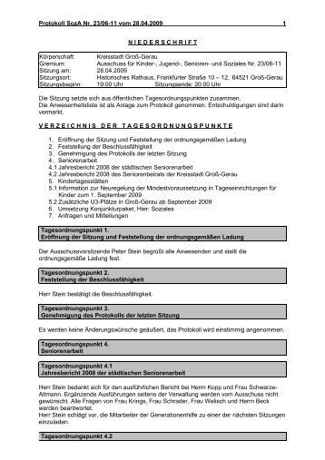 Protokoll SozA 2009-04-28 - Groß-Gerau