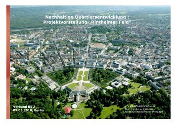 Nachhaltige Quartiersentwicklung : Projektvorstellung „Rintheimer ...