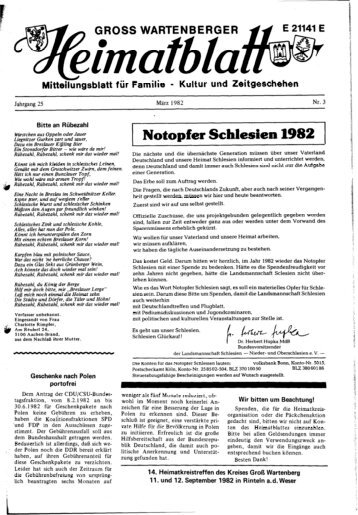 1 Notopfer Schlesien 1982 1 - Groß Wartenberg