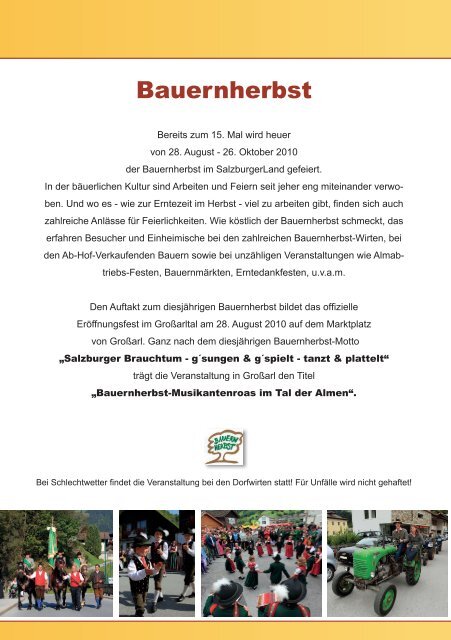 Eroeffnung 2010 Einladung - Großarltal