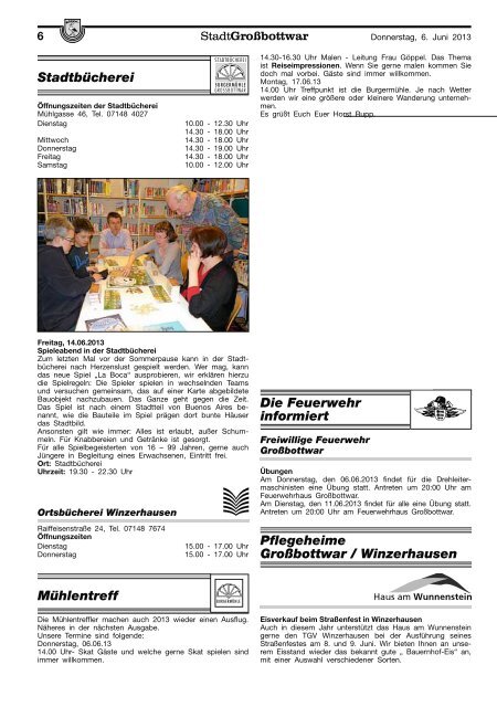 Pflegeheime Großbottwar / Winzerhausen - Gemeinde Großbottwar