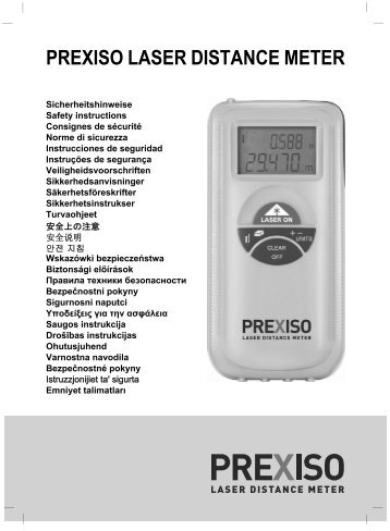 PREXISO LASER DISTANCE METER - Grossdepot