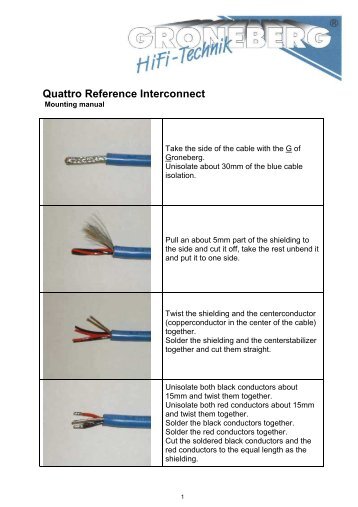 Interconnects with Neutrik XLR