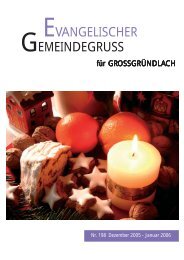 GEMEINDEGRUSS EVANGELISCHER ... - Großgründlach