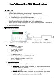 User's Manual for GSM Alarm System - Grossiste chinois import