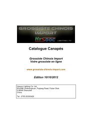 Catalogue Canapés - Grossiste chinois import