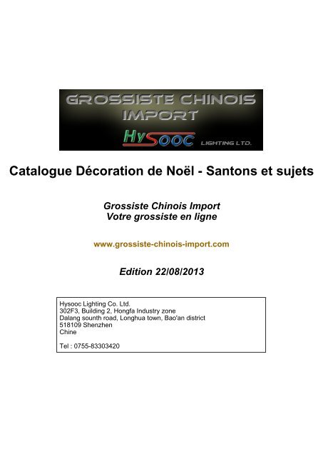 Santons et sujets - Grossiste chinois import