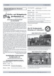 Der SV Großpostwitz/ Kirschau e.V. informiert: