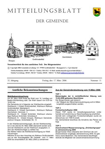 Mitteilungsblatt - Großrinderfeld