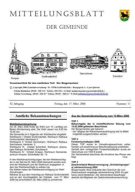 Mitteilungsblatt - Großrinderfeld