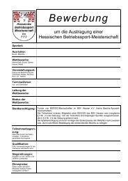 Bewerbung - Betriebssport-Verband Hessen ev