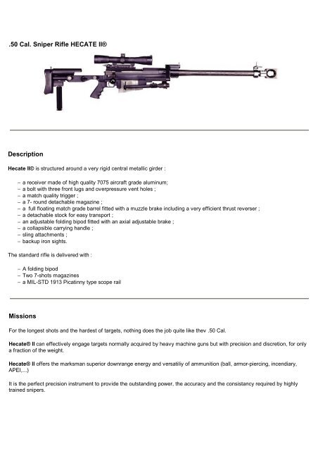 50 Cal Sniper Rifle Hecate Ii Aerospace Index Com