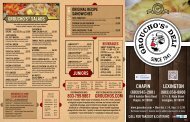 Menu - Groucho's