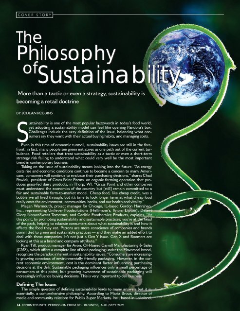 Philosophy of Sustainability - Groucho's