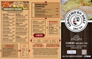 Menu - Groucho's