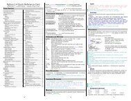 Python 2.4 Quick Reference Card - limsi