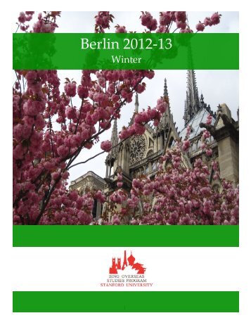 II. Berlin Program Calendar 2012/2013 - Bing Overseas Studies ...