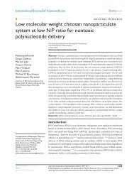 Low molecular weight chitosan nanoparticulate system at low N:P ...