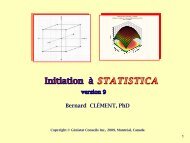 STATISTICA : variables