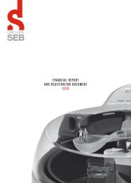 Financial Report and Registration Document 2010 - Groupe Seb