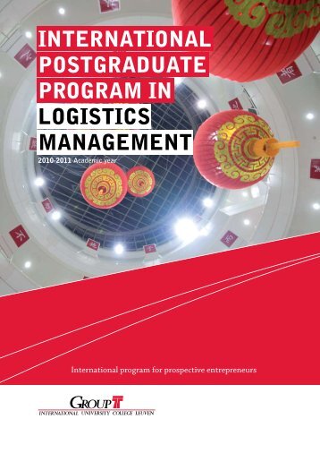 international postgraduate program in logistics management - Groep T