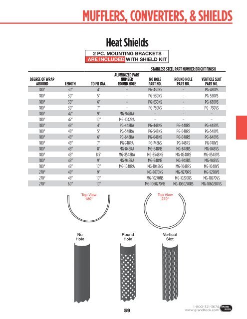 mufflers, converters, & shields - Grand Rock Truck Exhaust Systems