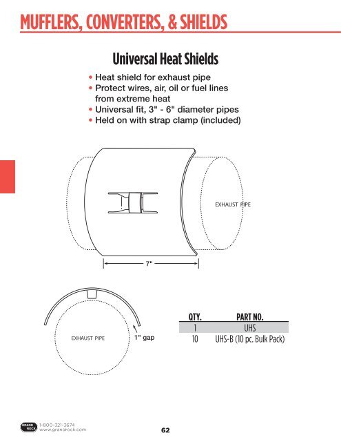 mufflers, converters, & shields - Grand Rock Truck Exhaust Systems