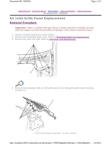 Air Inlet Grille Panel Replacement - GRRRR8.net