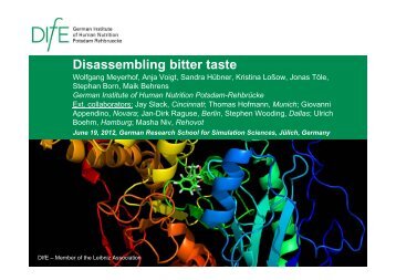 Disassembling bitter taste - German Research School for Simulation ...