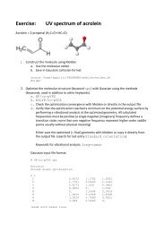 Exercise: UV spectrum of acrolein