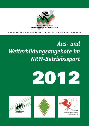 Aus- und Weiterbildungsangebote im Nrw-Betriebssport 2012