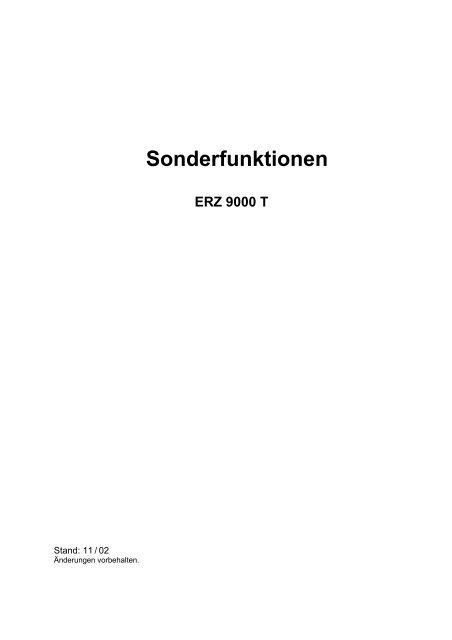 Sonderfunktionen