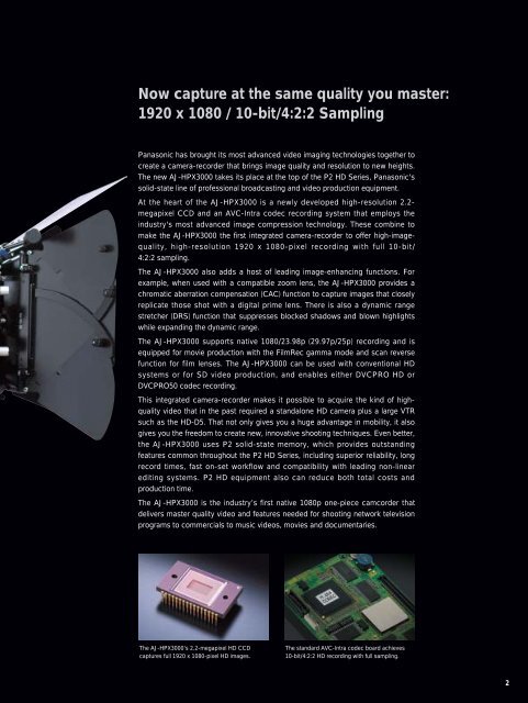 AJ-HPX3000 Brochure - Panavision