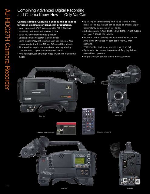 AJ-HDC27H - Koerner Camera Systems Inc.