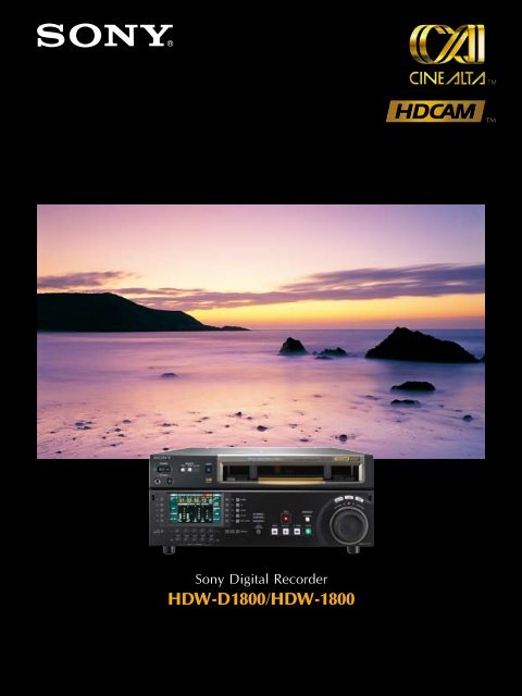 HDW-D1800/HDW-1800 - GRS Systems
